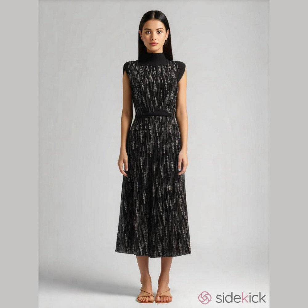 Studio I Navy Blue Fit & Flare Lightweight Dress Sz. 12 #1262